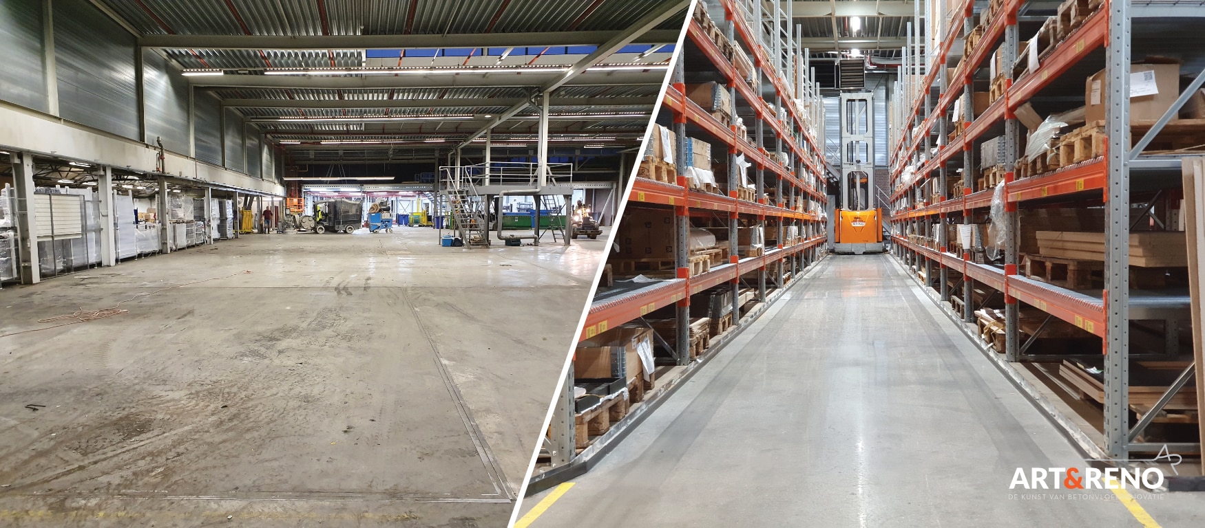 Gerenoveerde betonvloer – Ahrend Sint-Oedenrode