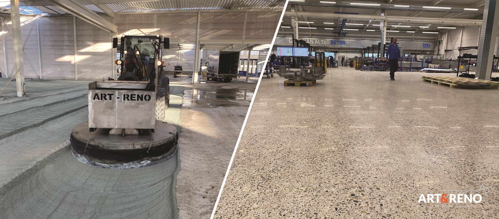 Gerenoveerde betonvloer – BM Holding Bergeijk