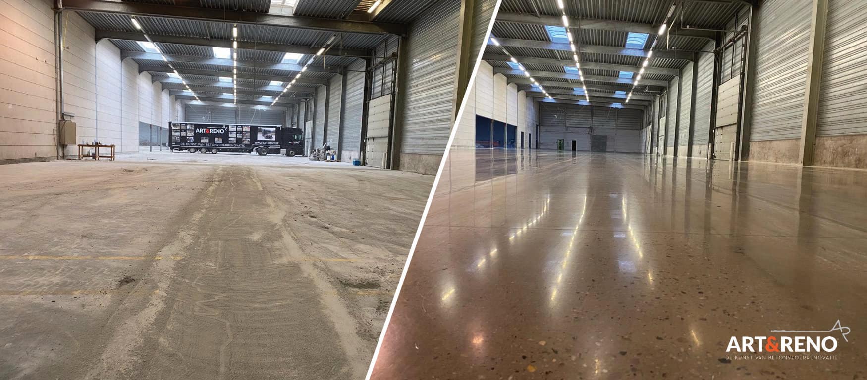Gerenoveerde betonvloer – Bakkerij Gijbels