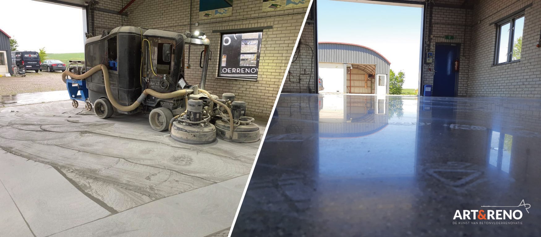 Gerenoveerde betonvloer – Bossaerts Walsoorden