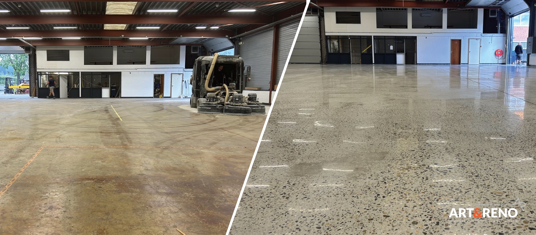 Gerenoveerde betonvloer – Hydrocare Oisterwijk
