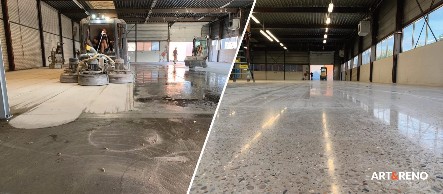 Gerenoveerde betonvloer – KMWE Eindhoven