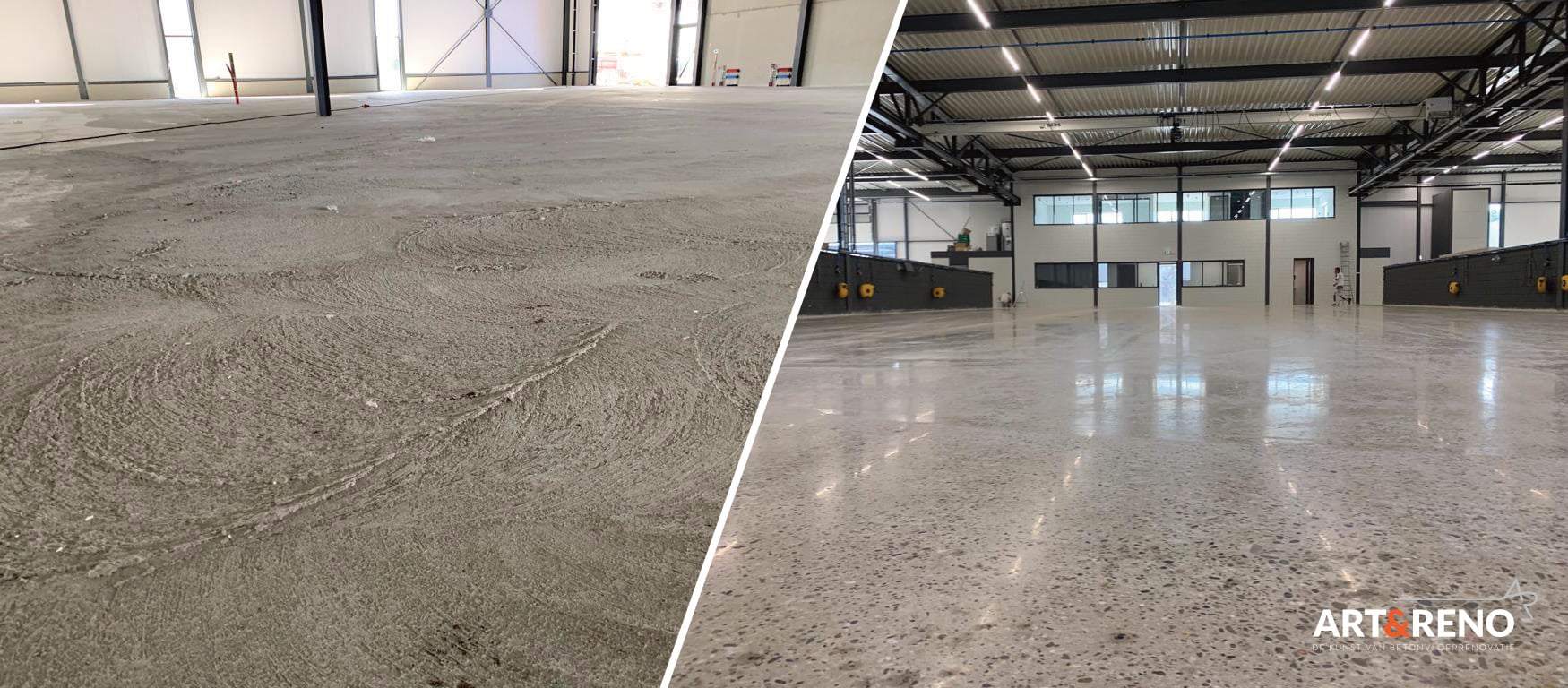 Gerenoveerde betonvloer – Lacom Budel