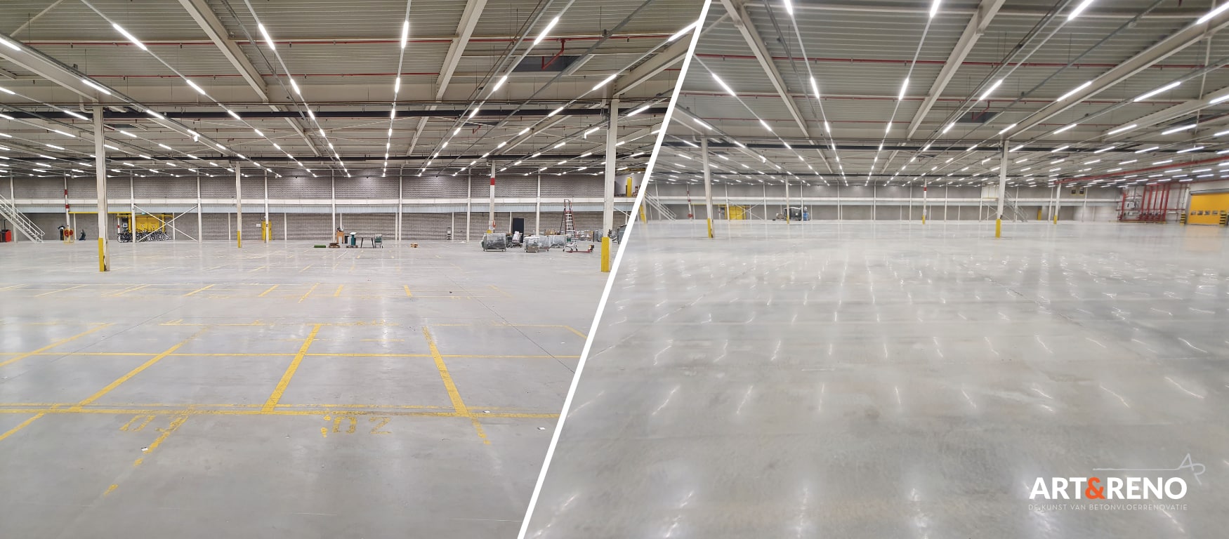 Gerenoveerde betonvloer – Van Cranenbroek Budel